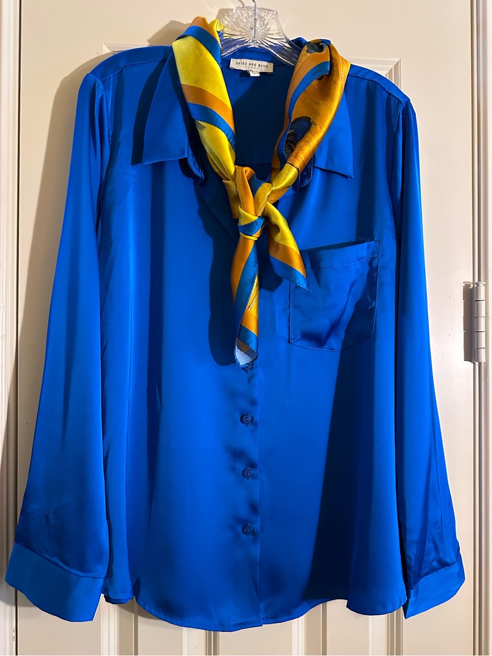Royal Blue Blouse